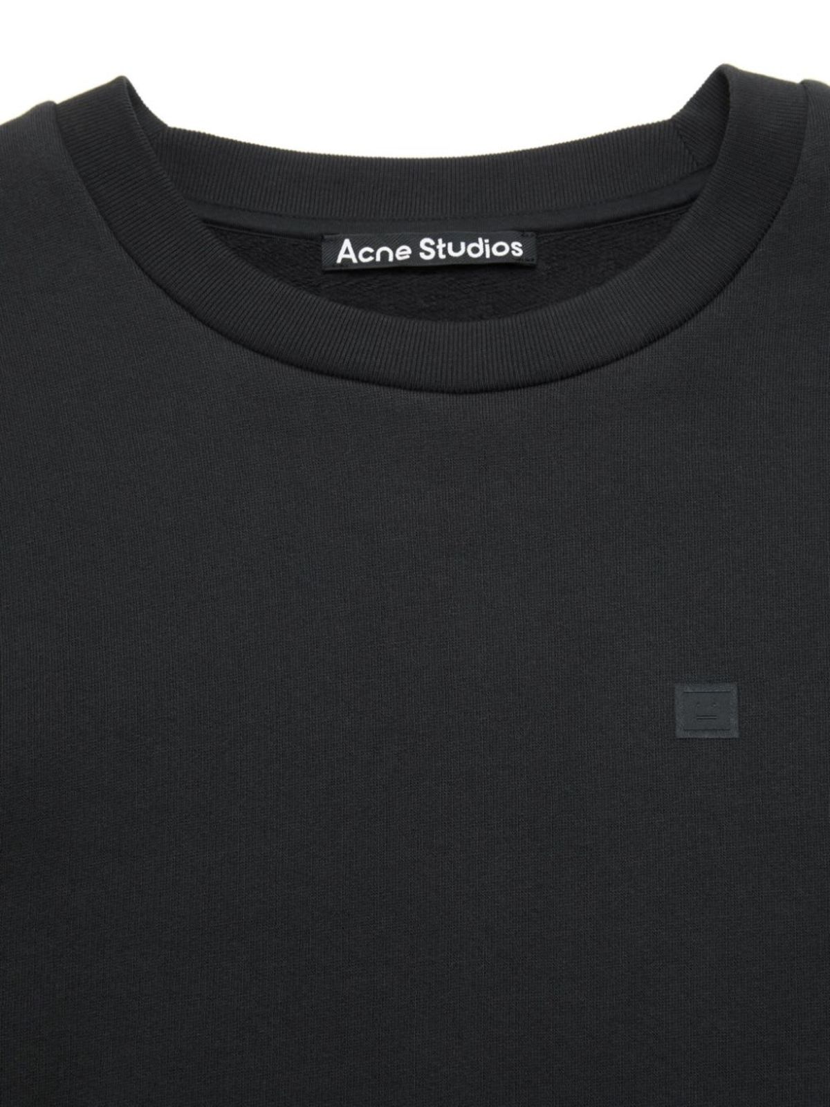 Acne Studios Logo Cotton Sweatshirt - Black - Image 3 of 5