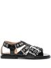 Ganni Feminine Buckle Sandals - Black - Thumbnail 1