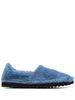 Marni Faux Fur Slip-on Loafers - Blue - Thumbnail 1