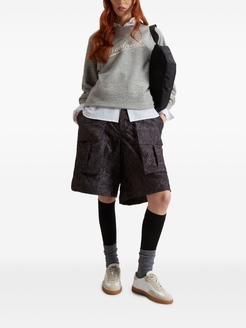 Woolrich Logo Cotton Sweatshirt - Sweatshirt - Gray