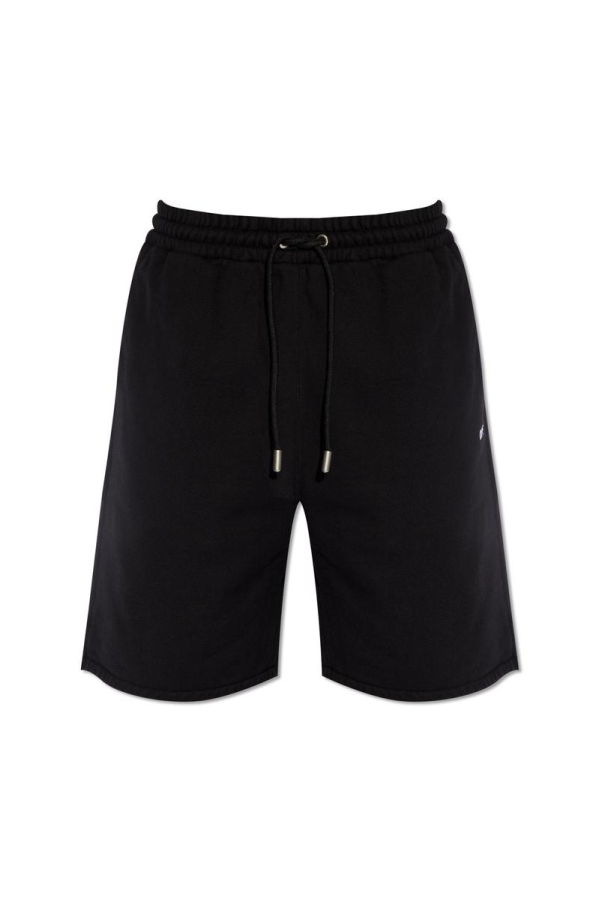 Off-White Cotton Shorts - Black