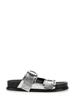 Jil Sander Leather Sandal With Buckle Sandal - Silver - Thumbnail 1
