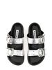 Jil Sander Leather Sandal With Buckle Sandal - Silver - Thumbnail 2