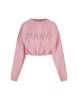 Marni Crop Sweatshirt With Logo - Pink - Thumbnail 1