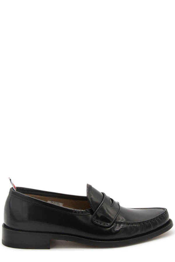Thom Browne Almond Toe Penny-slot Loafers - Black