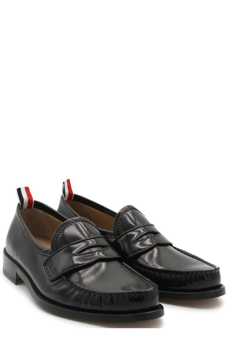 Thom Browne Almond Toe Penny-slot Loafers - Black