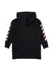 KIDS Off-White Watercolor Hoodie Dress - Black - Thumbnail 2
