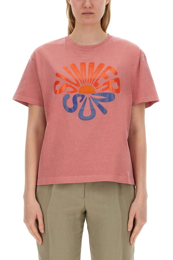 PAUL SMITH PS by Paul Smith Summer Sun Print T-shirt - Pink