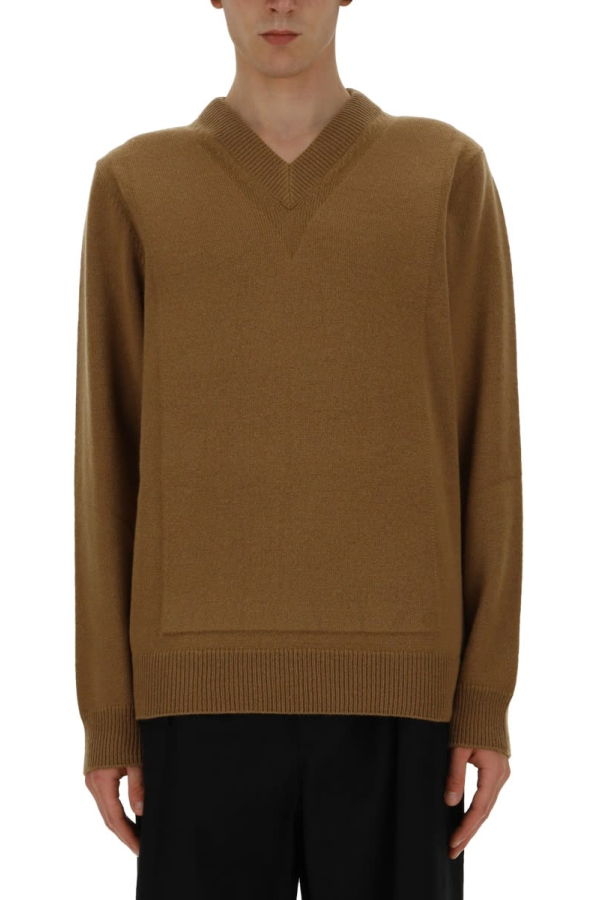 Jil Sander V-Neck Sweater - Beige