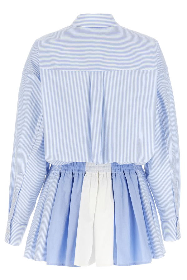ALEXANDER WANG Prestyled Pleated Boxer Romper - Azure