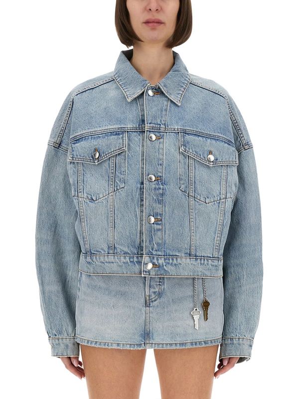 ALEXANDER WANG Denim Clip-on Trucker Jacket - Denim