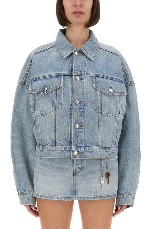 ALEXANDER WANG Denim Clip-on Trucker Jacket - Denim