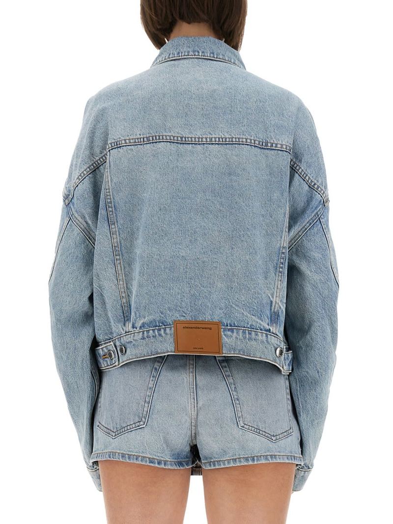 ALEXANDER WANG Denim Clip-on Trucker Jacket - Denim