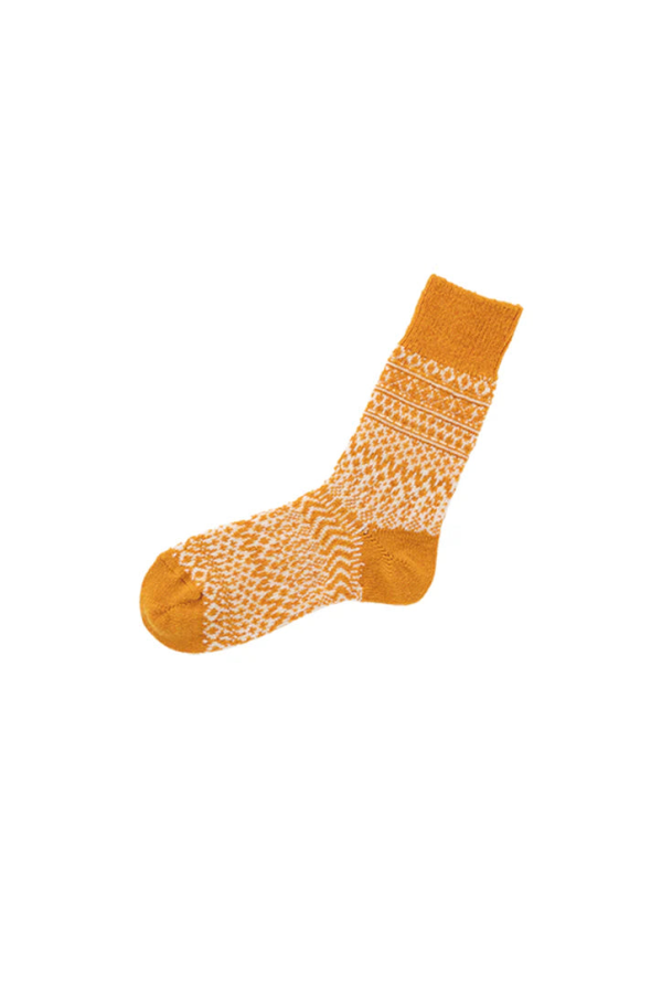 Nishiguchi Kutsushita Wool Jacquard Socks