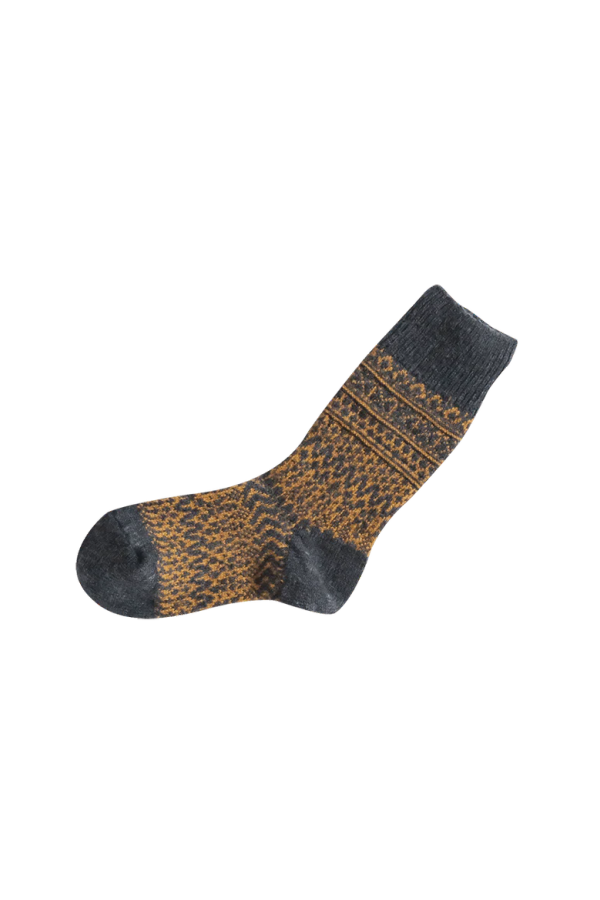Nishiguchi Kutsushita Wool Jacquard Socks