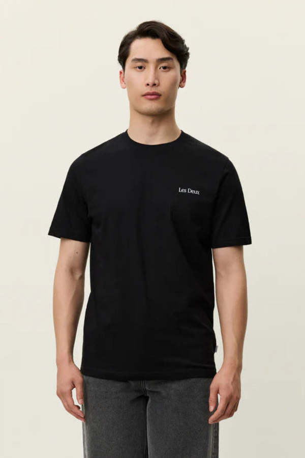 LES DEUX Brady Flower Market T-Shirt - Black