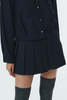Dunst Pleats Mini Skirt - Navy Stripe - Thumbnail 4
