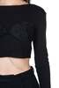 ii sense Ink Long Sleeve Crop Top - Thumbnail 4