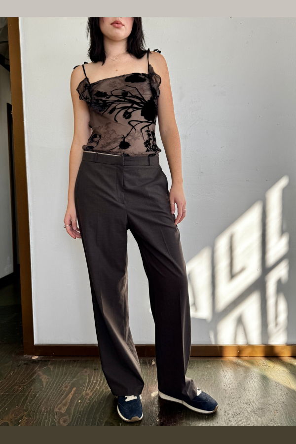 Vintage Cocoa Bean Wool Trousers