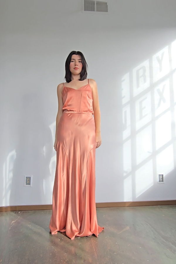 Ghost London Peach Satin Set