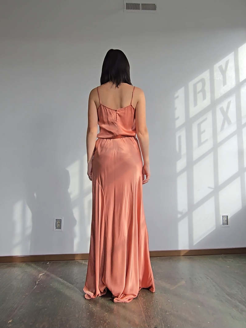 Ghost London Peach Satin Set