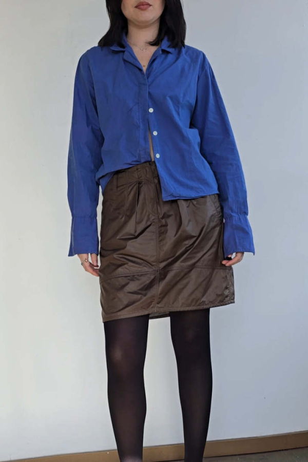 Vintage Italian Brown Sporty Miniskirt