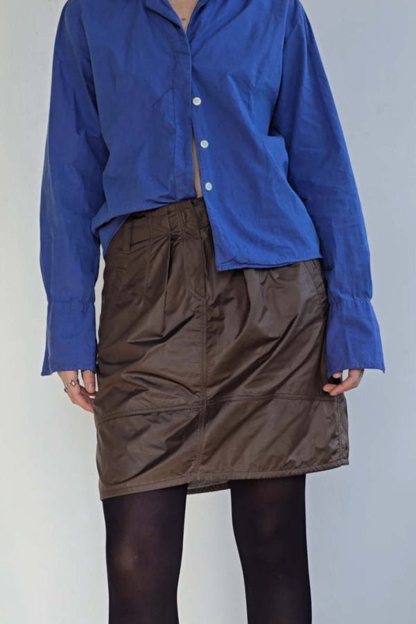 Vintage Italian Brown Sporty Miniskirt
