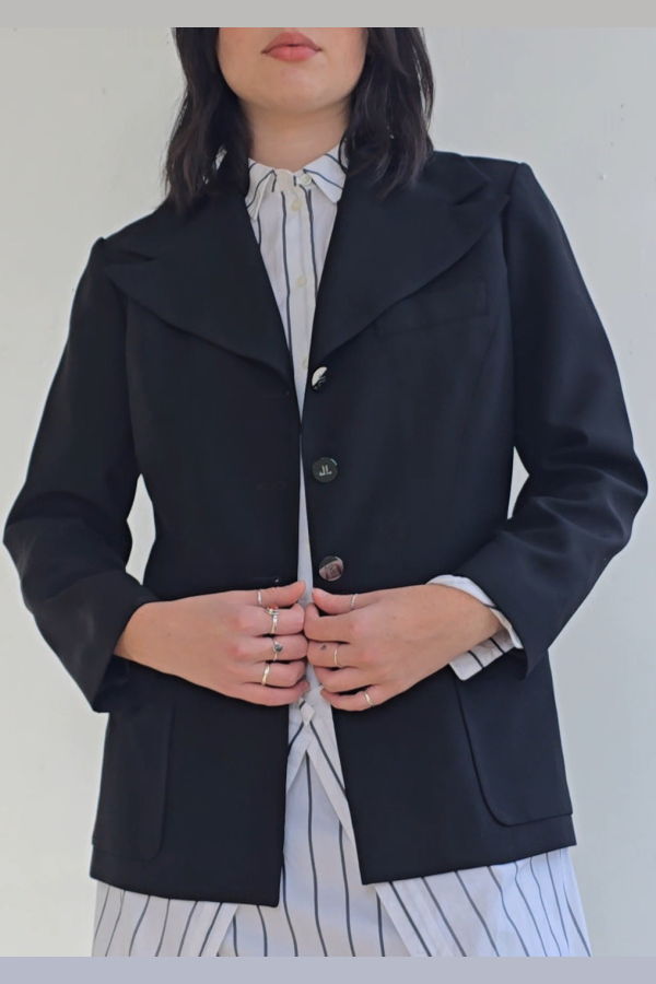 Lanvin Paris Wool Structured Jacket