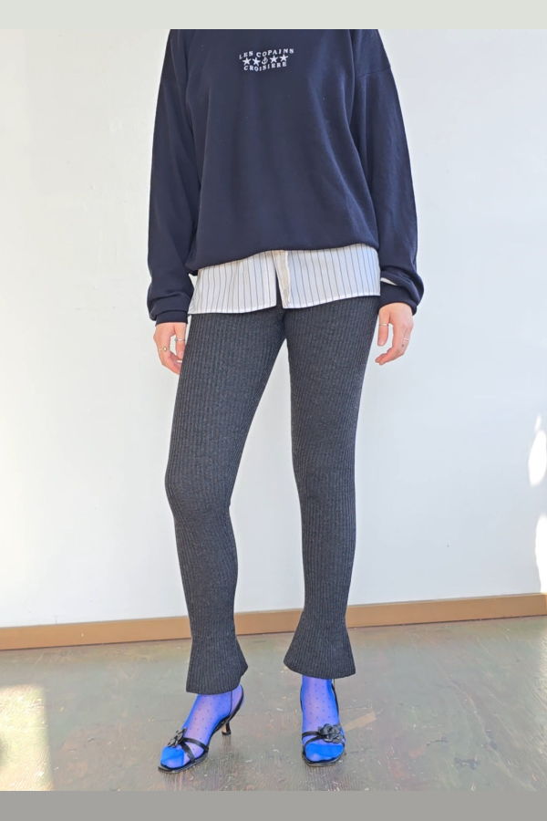 Prada Wool Low Rise Baby Flare Leggings