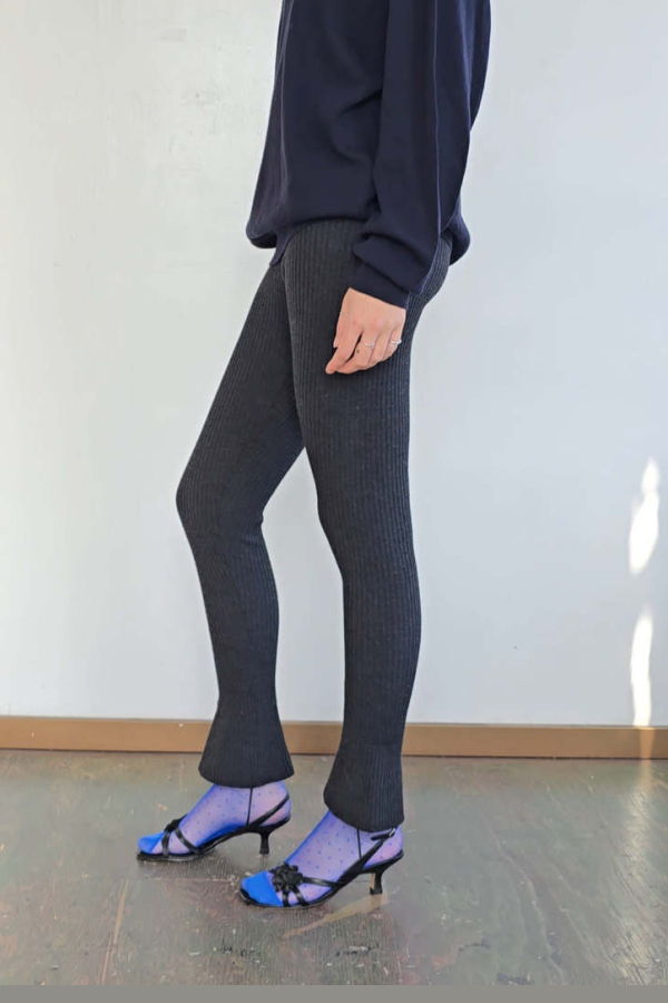 Prada Wool Low Rise Baby Flare Leggings