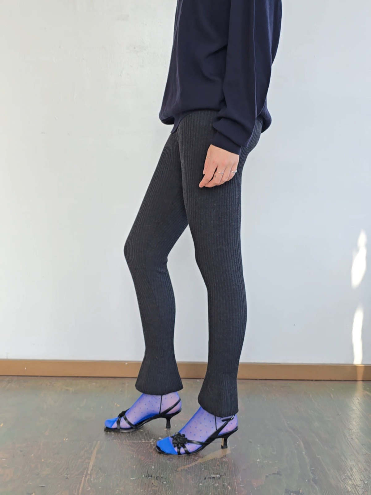 Prada Wool Low Rise Baby Flare Leggings - Image 2 of 5