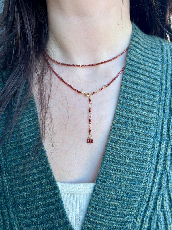 Anne Sportun Red Garnet Wrap Bracelet