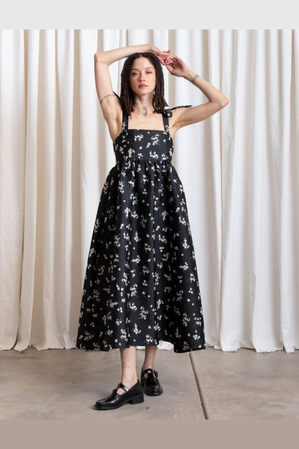 Ali Golden Tie Strap Dress