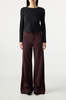 AMO DENIM Frida Trouser - Aubergine - Thumbnail 1