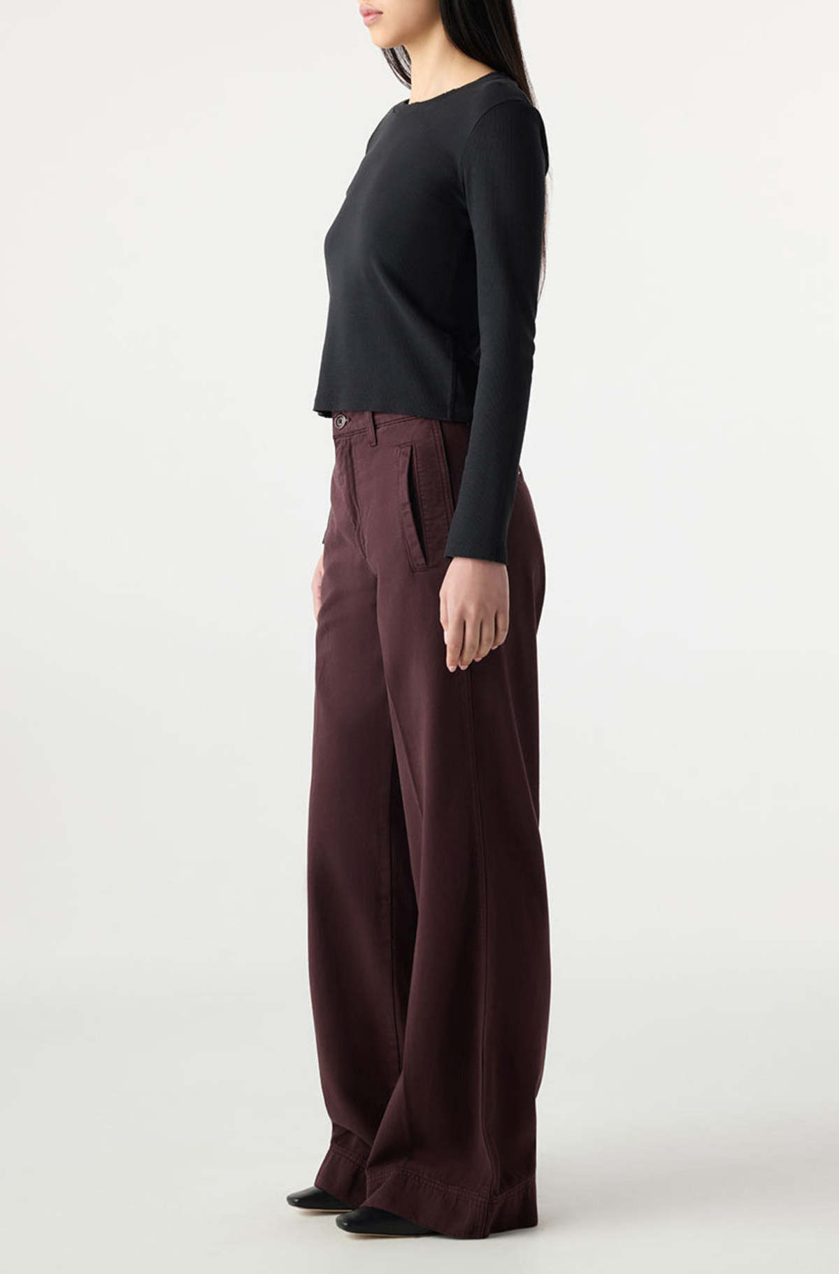 AMO DENIM Frida Trouser - Aubergine - Image 2 of 4