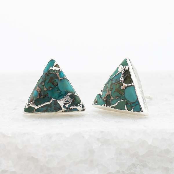 Starfish Project Ellie Triangle Turquoise Stud Earrings
