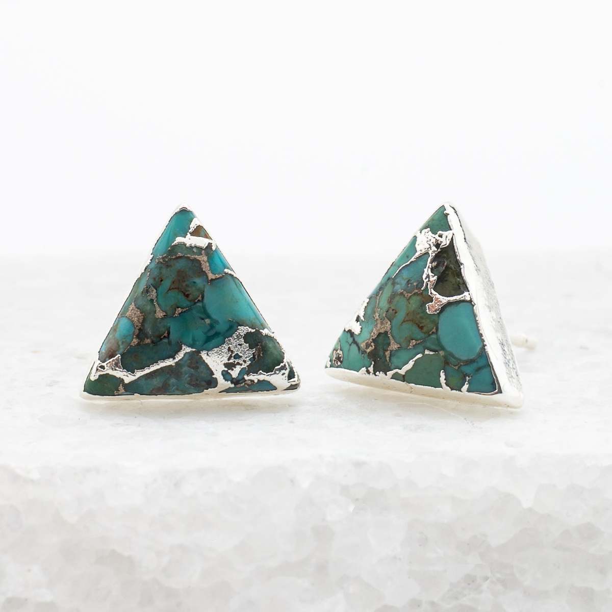 Starfish Project Ellie Triangle Turquoise Stud Earrings - Image 1 of 4