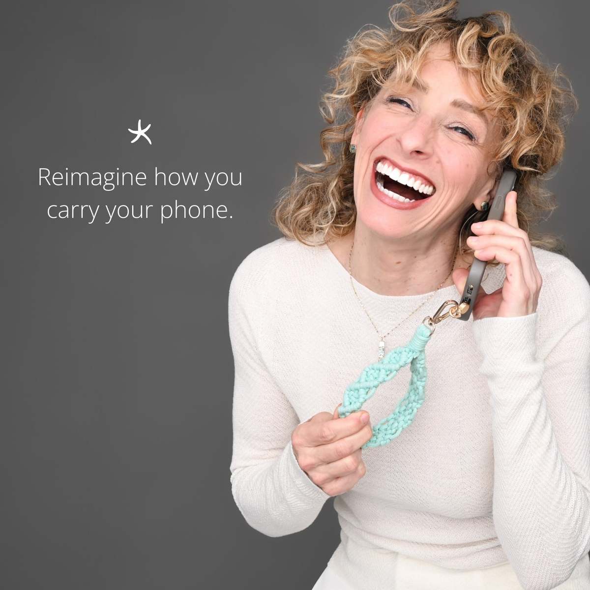 Starfish Project Fresh Mint Macramé Wrist Strap - Image 2 of 7