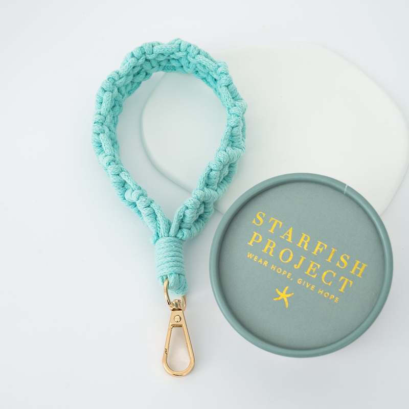 Starfish Project Fresh Mint Macram Wrist Strap