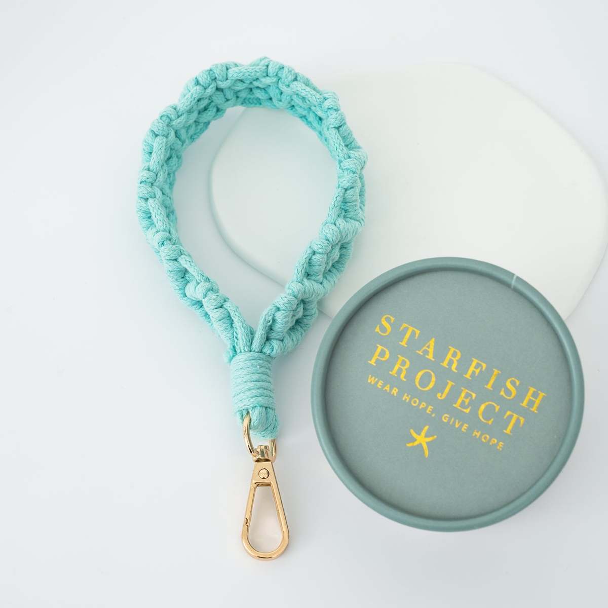 Starfish Project Fresh Mint Macramé Wrist Strap - Image 5 of 7