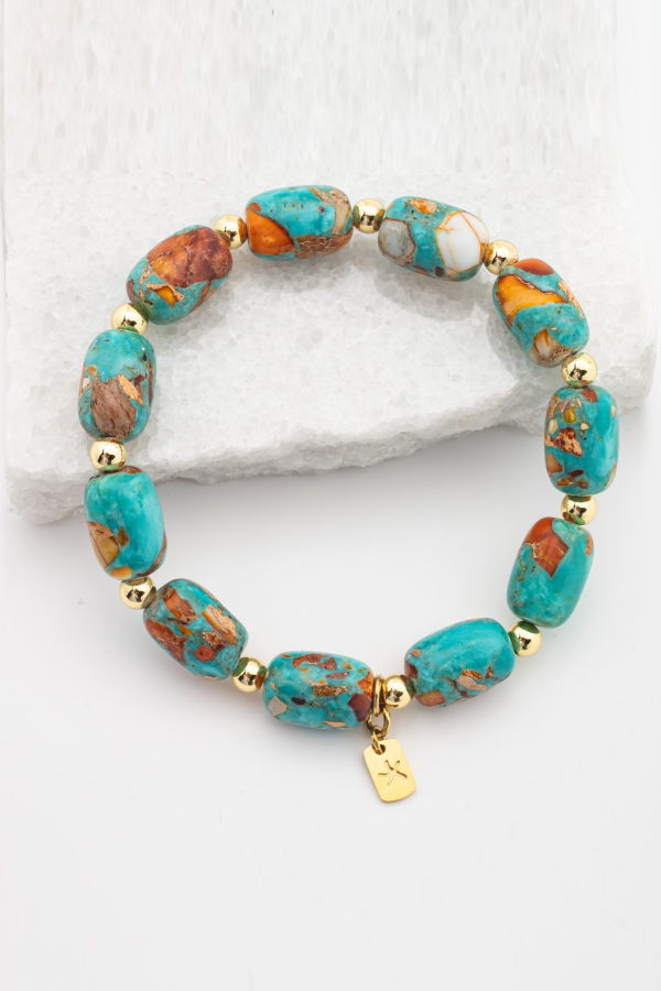 Starfish Project Sierra Bloom Turquoise Emperor Stone Beaded Bracelet