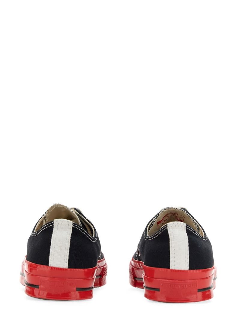 Comme des Garons PLAY Heart Print Sneaker - Black