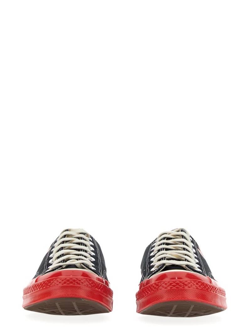 Comme des Garons PLAY Heart Print Sneaker - Black