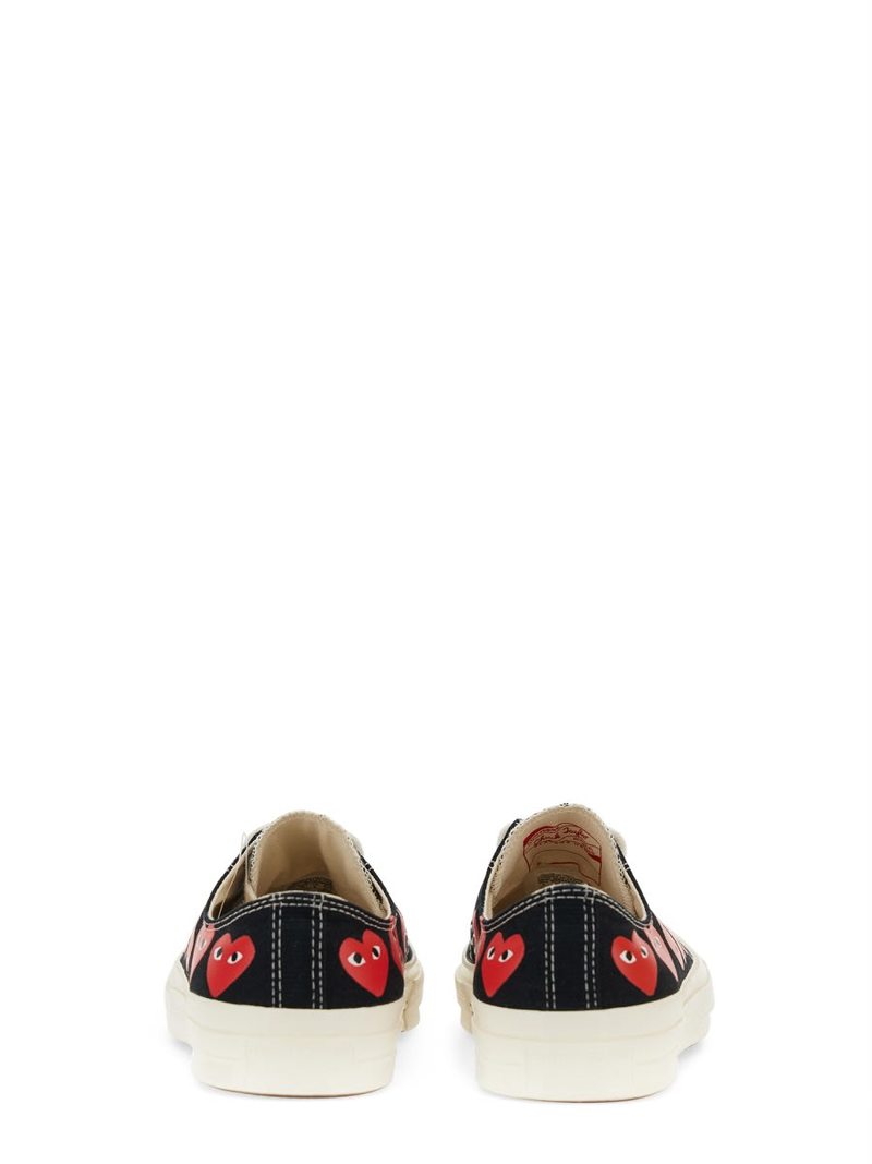 Comme des Garons PLAY Multi Heart Sneaker - Black