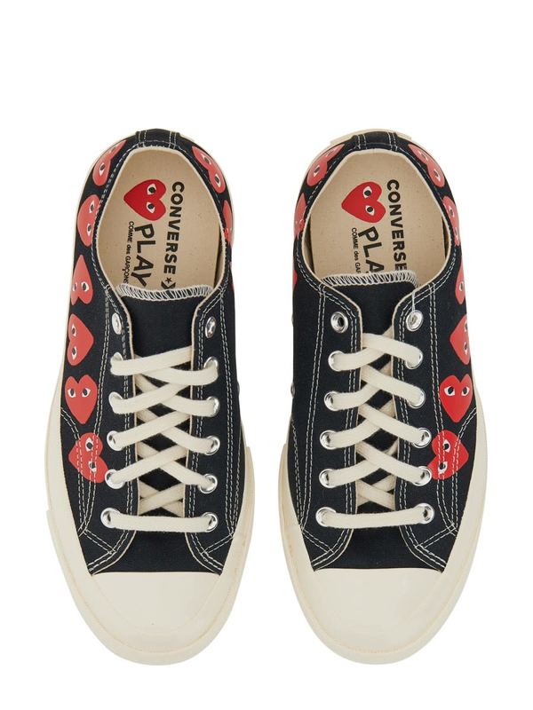 Comme des Garons PLAY Multi Heart Sneaker - Black