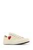 Comme des Garçons PLAY Ivory Canvas x Converse Sneakers - Beige - Thumbnail 2