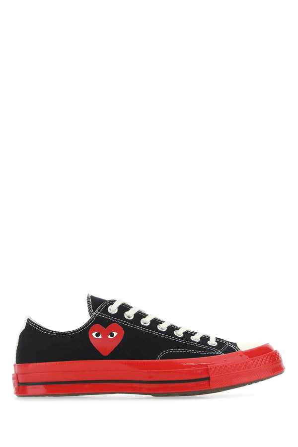 Comme des Garons PLAY x Converse Canvas Sneakers - Black