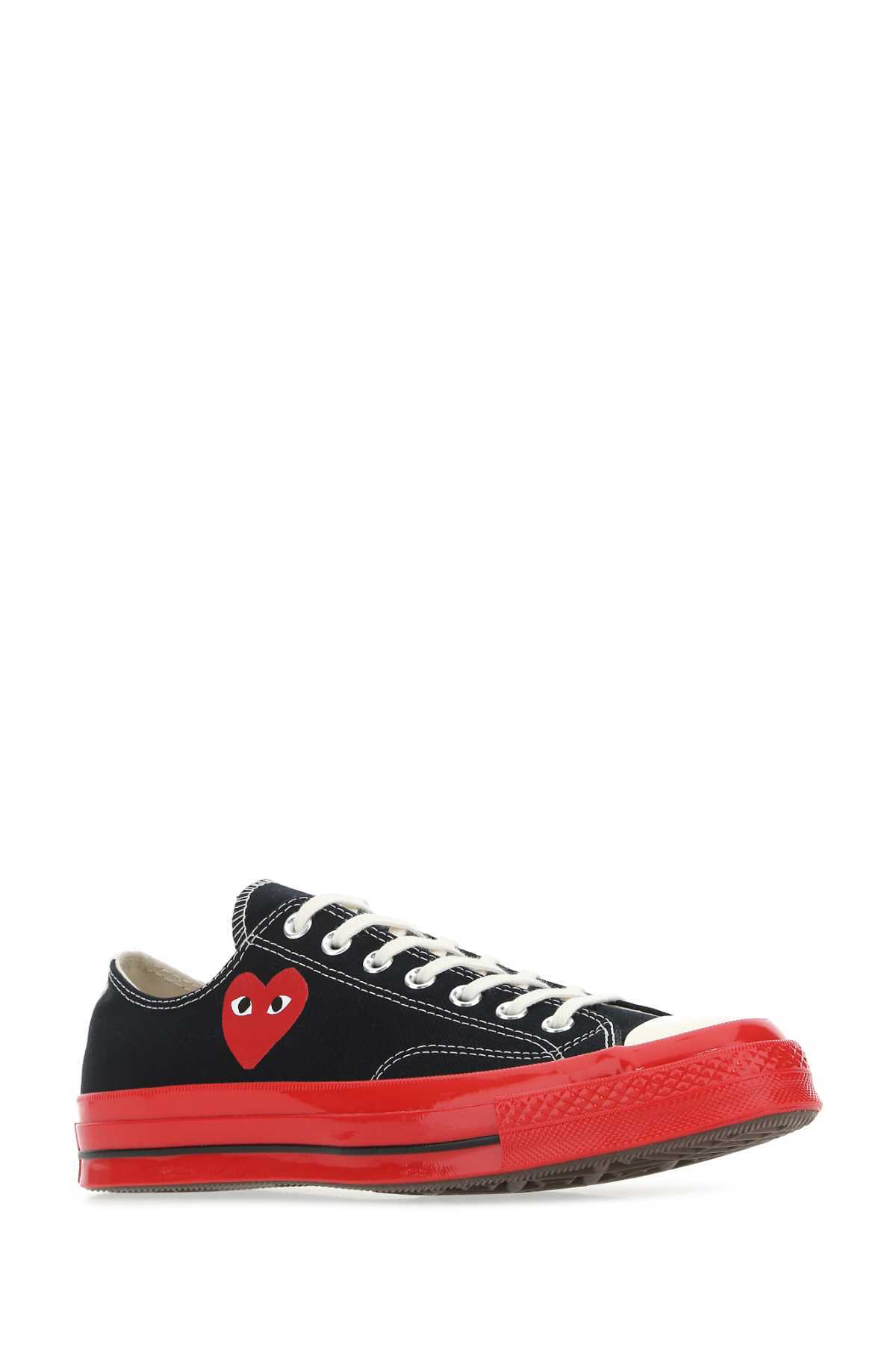 Comme des Garçons PLAY x Converse Canvas Sneakers - Black - Image 2 of 2