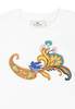 KIDS Etro White T-shirt With Floral Motif T-shirt - White - Thumbnail 3