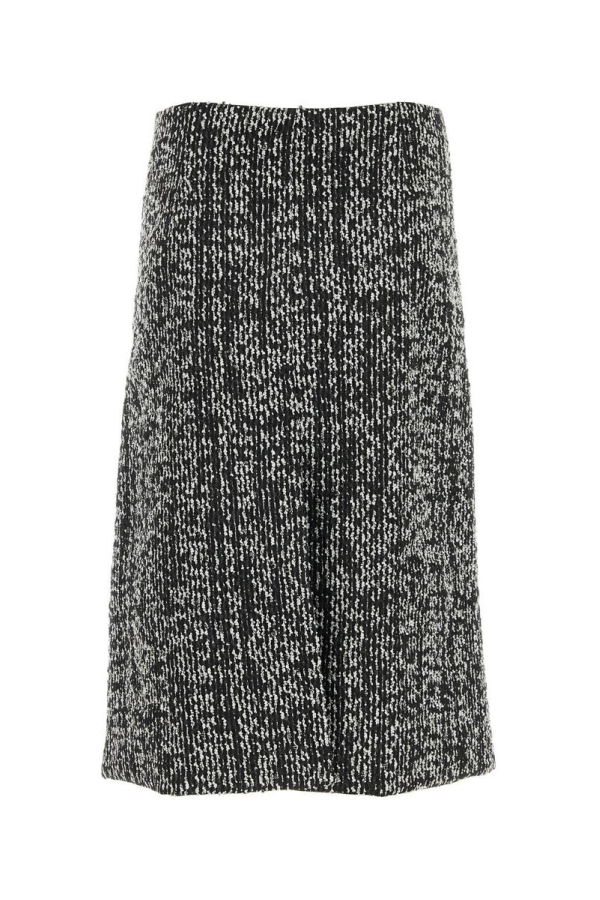 Lanvin Two-Tone Bouclé Skirt - Black/White